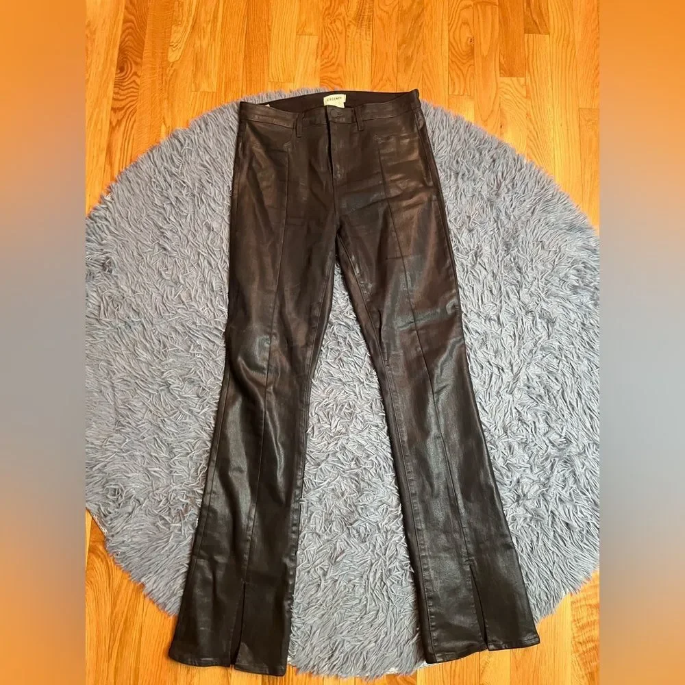 L'agence Beatrix Black Coated Baby Boot Jean Pants Size 31